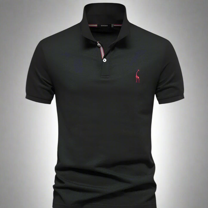 Mannen | Net poloshirt met klein logo en verzorgde afwerking