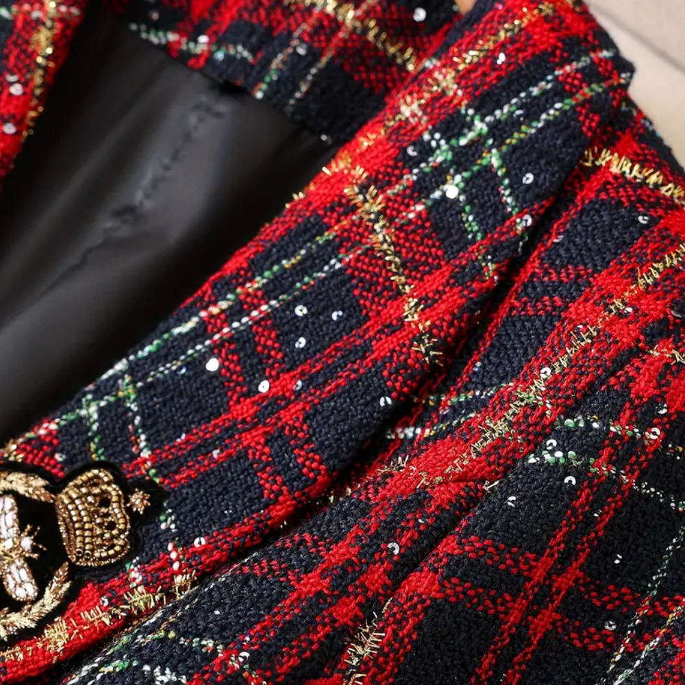 JULIENNE - Stijlvolle Geruite Outfit voor Dames
