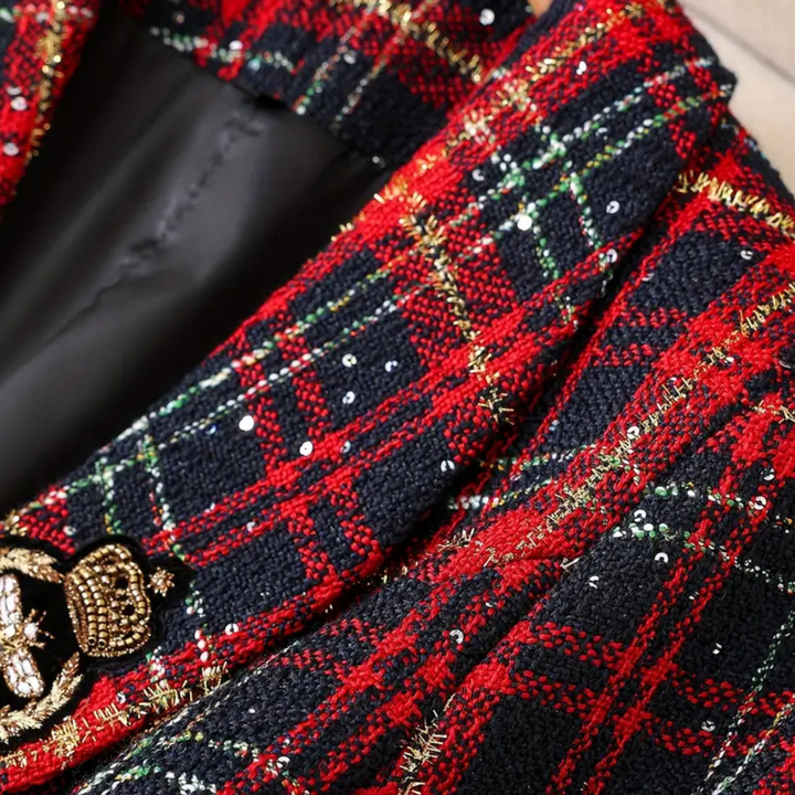 JULIENNE - Stijlvolle Geruite Outfit voor Dames